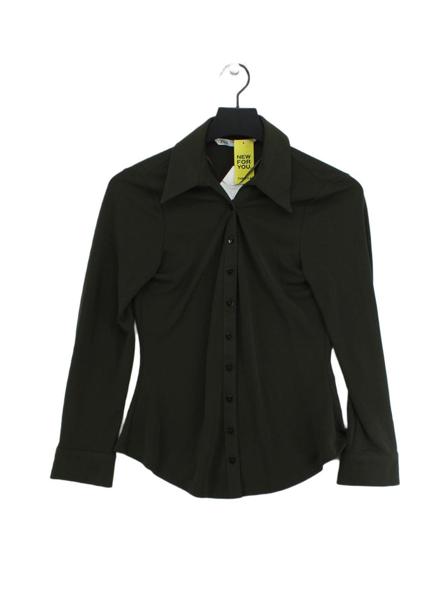 Zara Women's Blouse M Green 100% Polyester