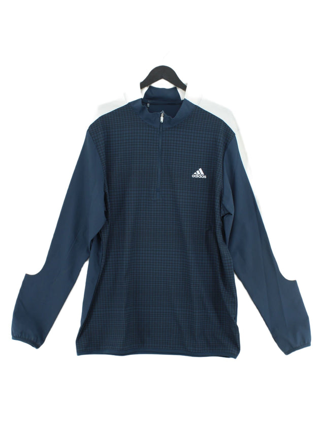 Adidas Men's Loungewear L Blue Polyester with Elastane