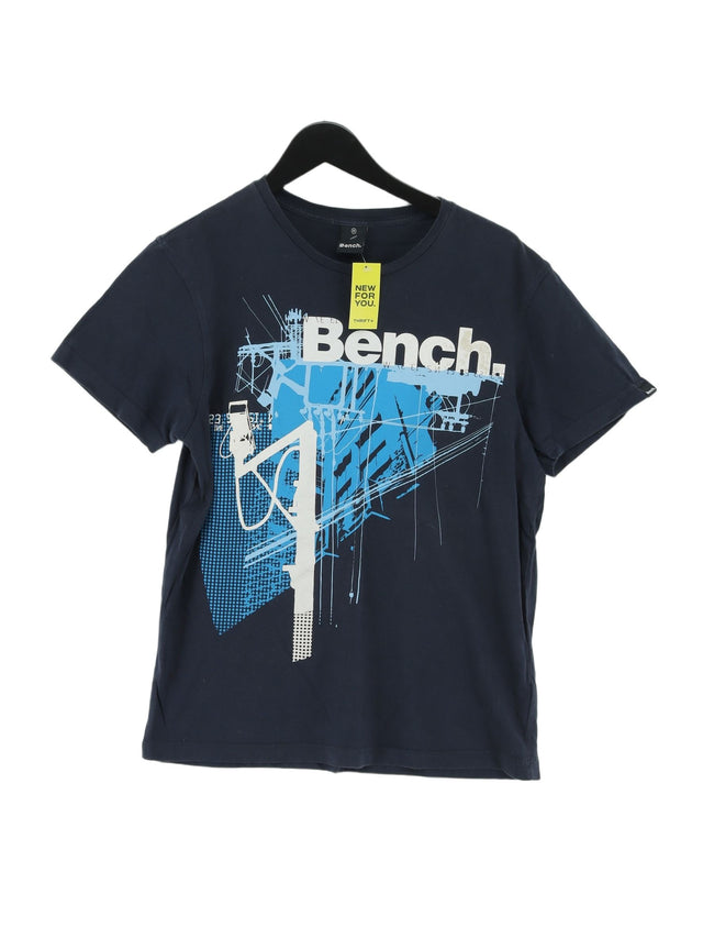 Bench Men's T-Shirt M Blue 100% Cotton