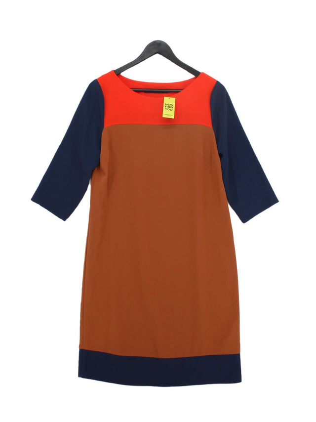 Next Women's Midi Dress UK 10 Brown 100% Polyester