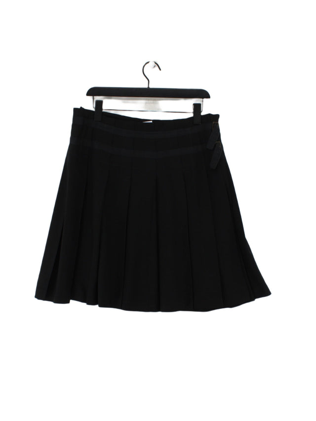 Toast Women's Midi Skirt UK 14 Black Wool with Other, Polyester