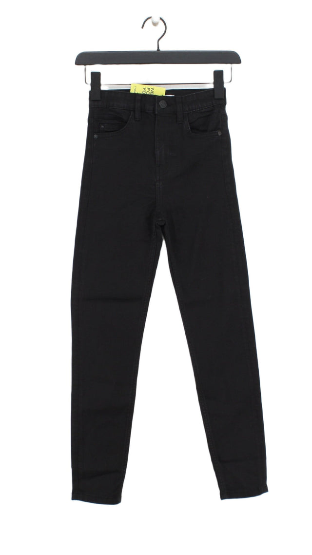 Bershka Women's Jeans UK 6 Black Lyocell Modal with Elastane, Polyester