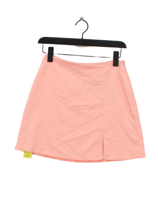Collusion Women's Midi Skirt UK 8 Pink 100% Polyester