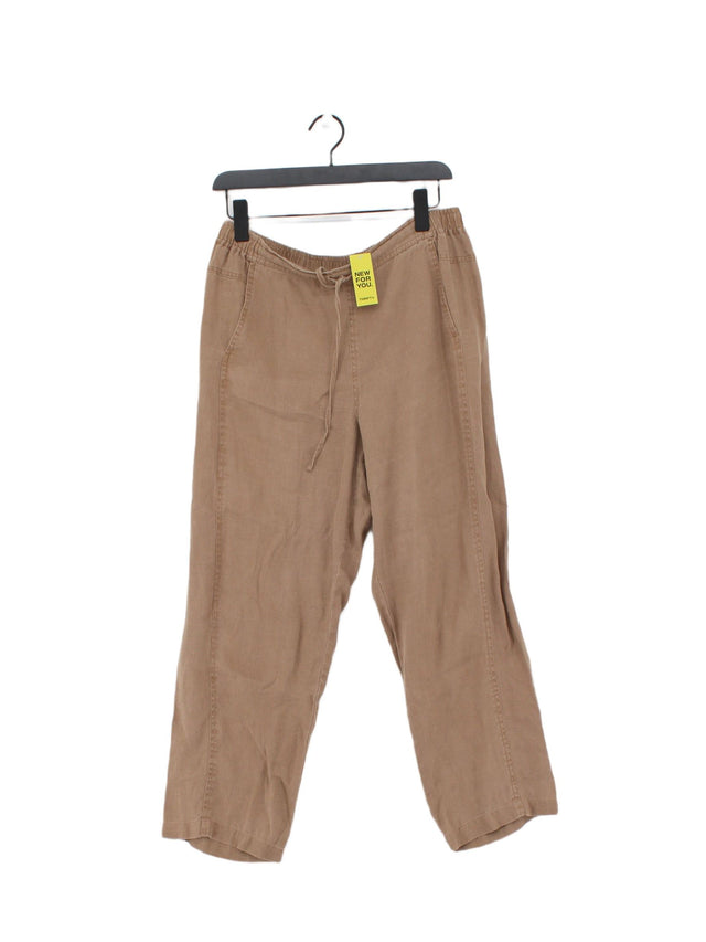 Orvis Women's Trousers M Tan 100% Linen