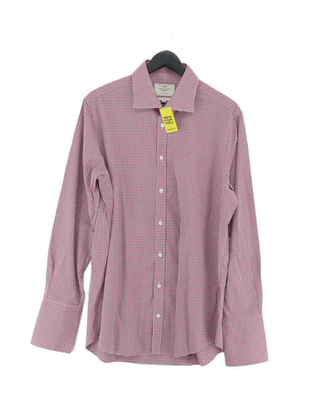Hawes & Curtis Men's Shirt Chest: 48 in Red 100% Other