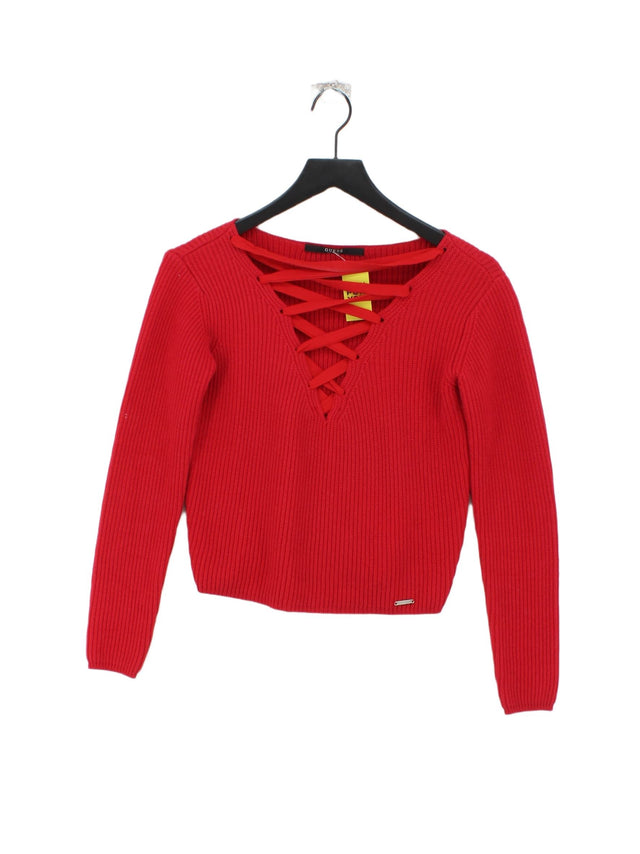 Guess Women's Jumper M Red 100% Other