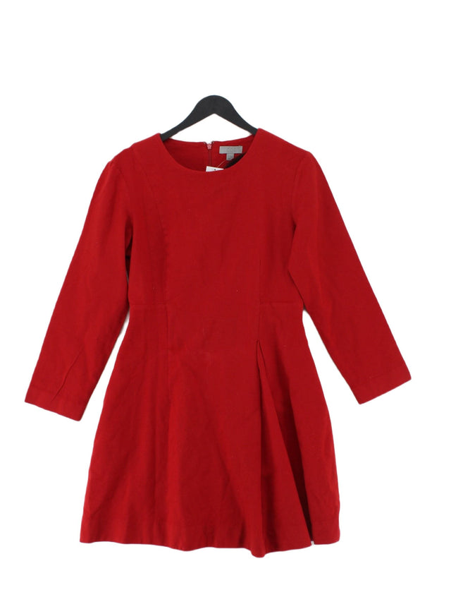 COS Women's Midi Dress UK 10 Red Wool with Elastane
