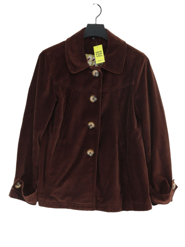 Boden Women's Jacket UK 12 Brown Cotton with Polyester