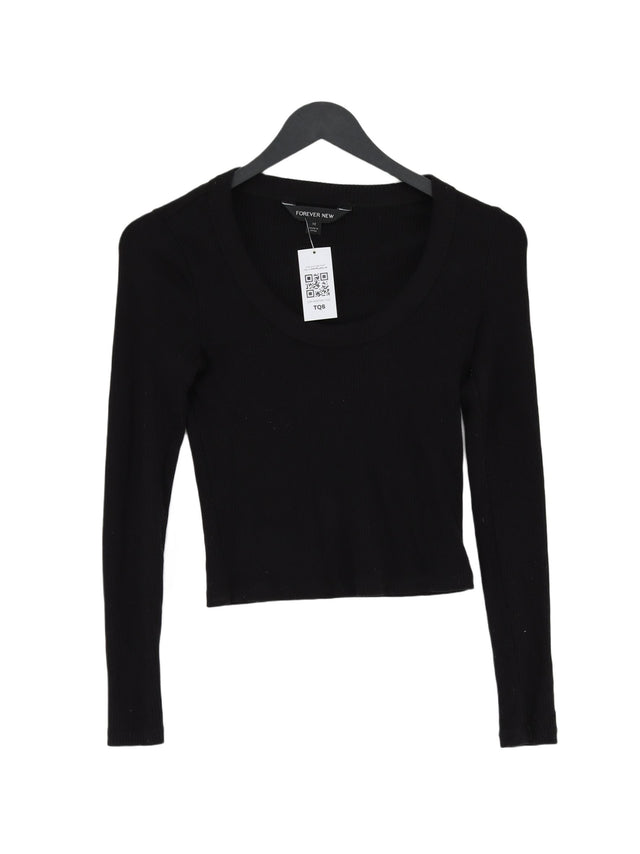 Forever New Women's Top XS Black Viscose with Elastane