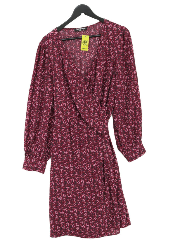 Fashion Union Women's Midi Dress UK 22 Purple 100% Polyester