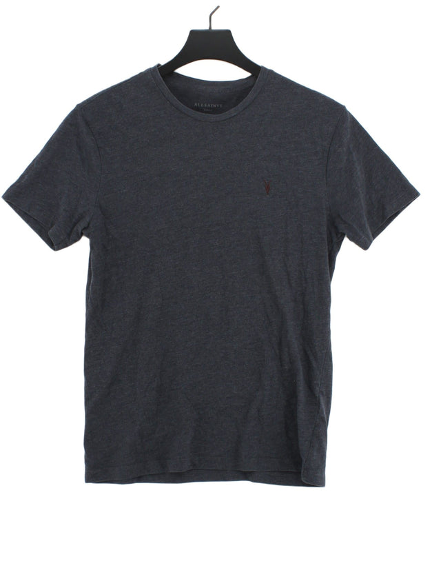 AllSaints Men's T-Shirt XS Grey Cotton with Polyester