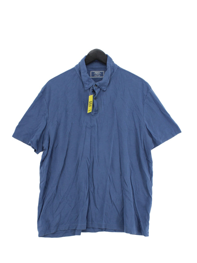 Charles Tyrwhitt Men's Polo XL Blue 100% Cotton