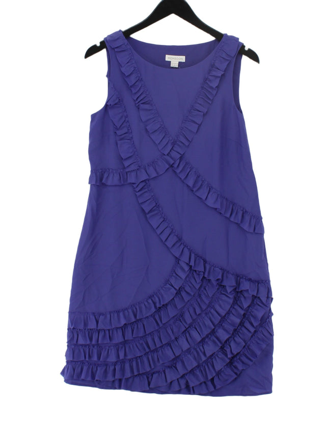 Monsoon Women's Mini Dress UK 12 Purple 100% Polyester