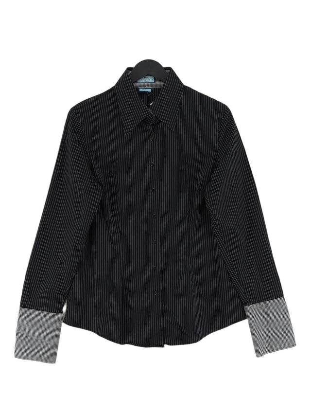 Hawes & Curtis Men's Shirt S Black Cotton with Elastane, Nylon