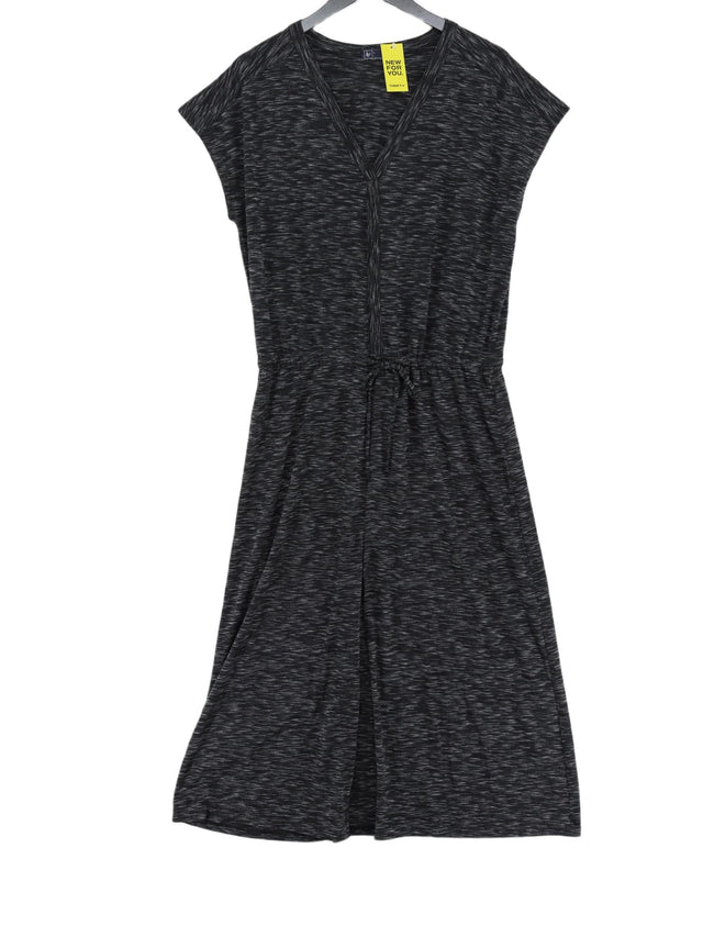 Gap Women's Midi Dress L Black Polyester with Elastane, Viscose