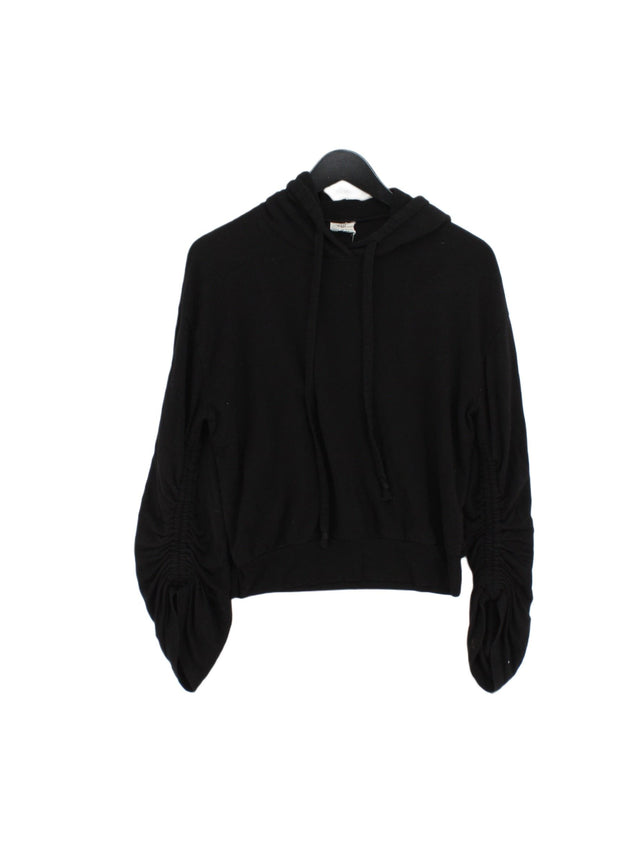 YEAR OF OURS Women's Hoodie S Black Lyocell Modal with Cotton, Spandex