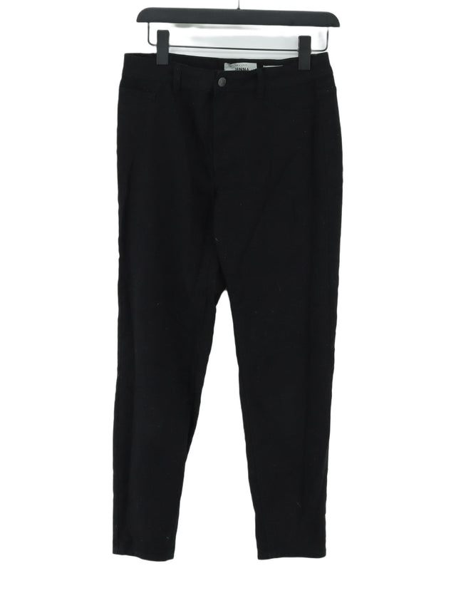 New Look Women's Leggings UK 10 Black Cotton with Elastane