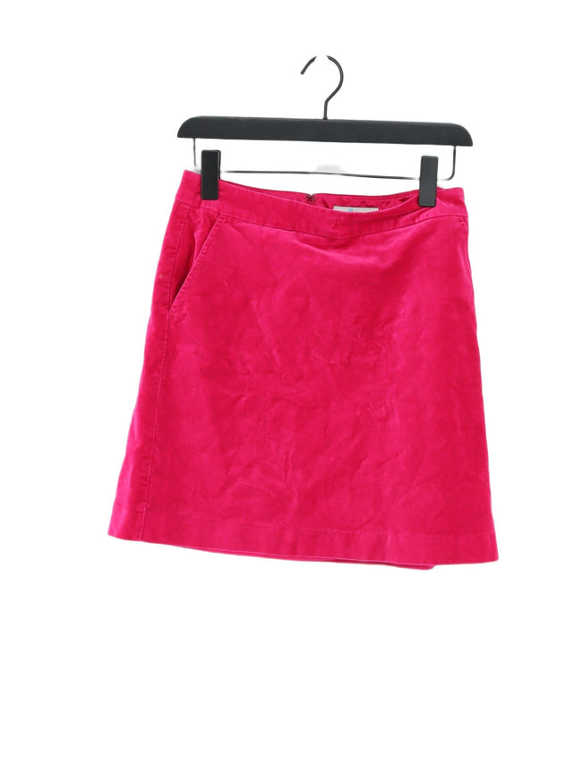 Boden Women's Midi Skirt UK 10 Pink Cotton with Elastane