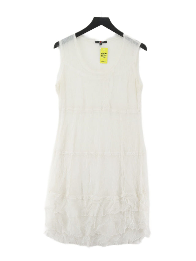 Yest Women's Maxi Dress XL White Polyester with Elastane