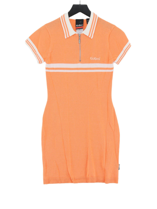 Kickers Women's Midi Dress XS Orange Acrylic with Cotton