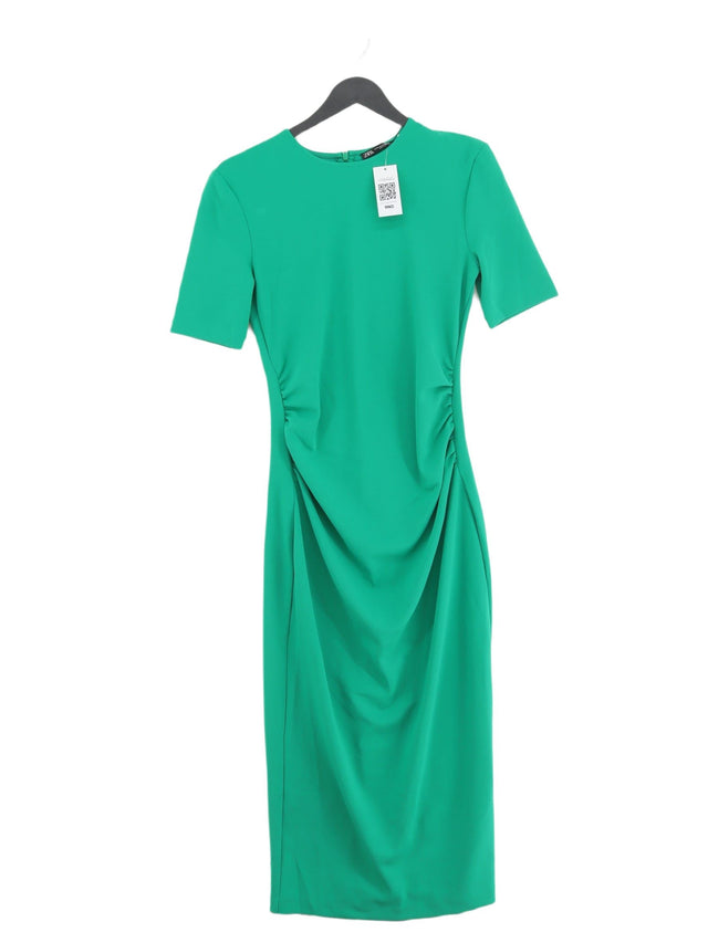 Zara Women's Maxi Dress XS Green Elastane with Polyester