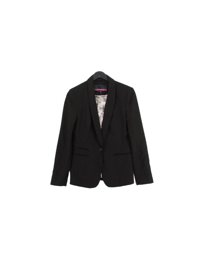 Next Women's Blazer UK 8 Black Elastane with Polyester, Viscose