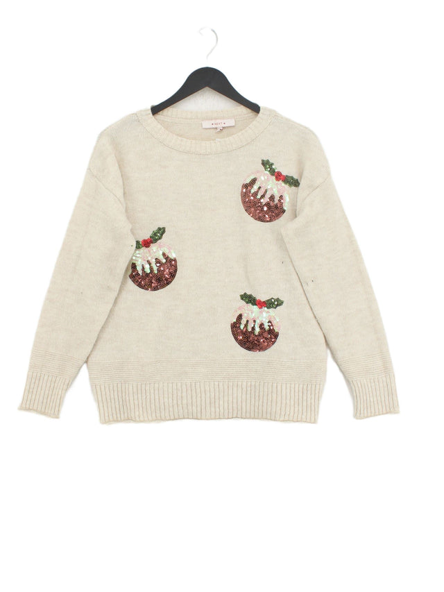 Next Women's Jumper S Cream Acrylic with Polyester