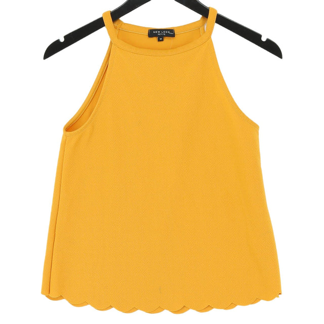 New Look Women's Top UK 10 Orange Polyester with Elastane