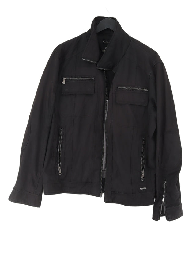 Calvin Klein Men's Coat M Black 100% Polyester