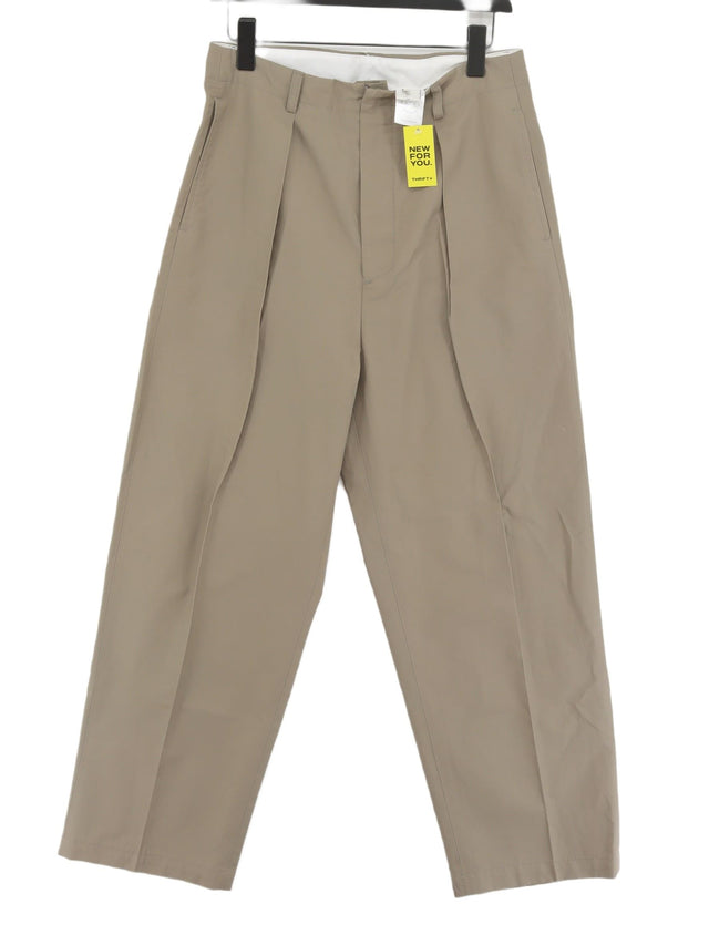 Olive Men's Suit Trousers M Green 100% Cotton