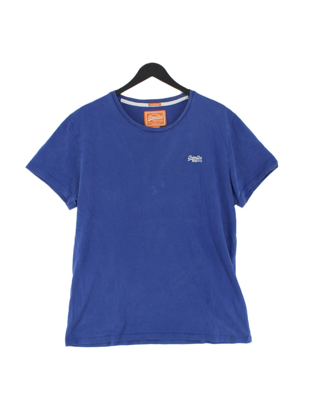 Superdry Men's T-Shirt XL Blue 100% Cotton