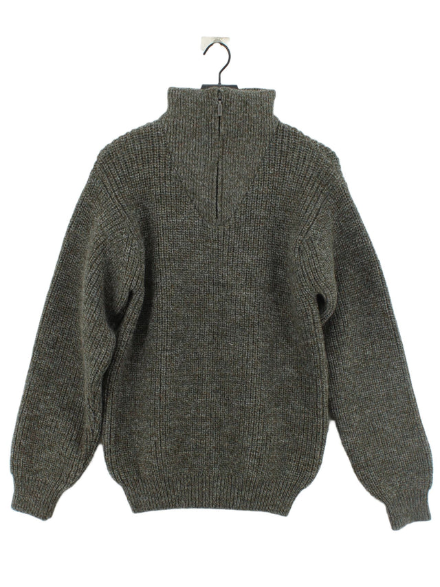 Barbour Men's Jumper S Grey 100% Wool