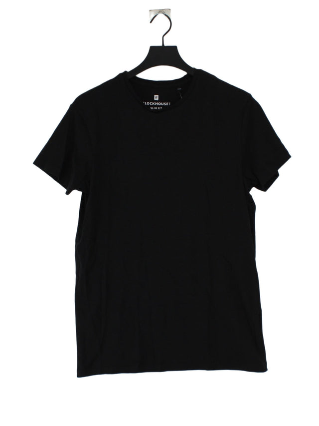 Clockhouse Women's Top L Black Cotton with Elastane