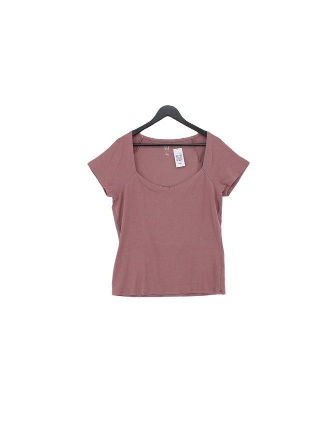 Gap Women's T-Shirt XL Brown Cotton with Elastane, Lyocell Modal, Spandex
