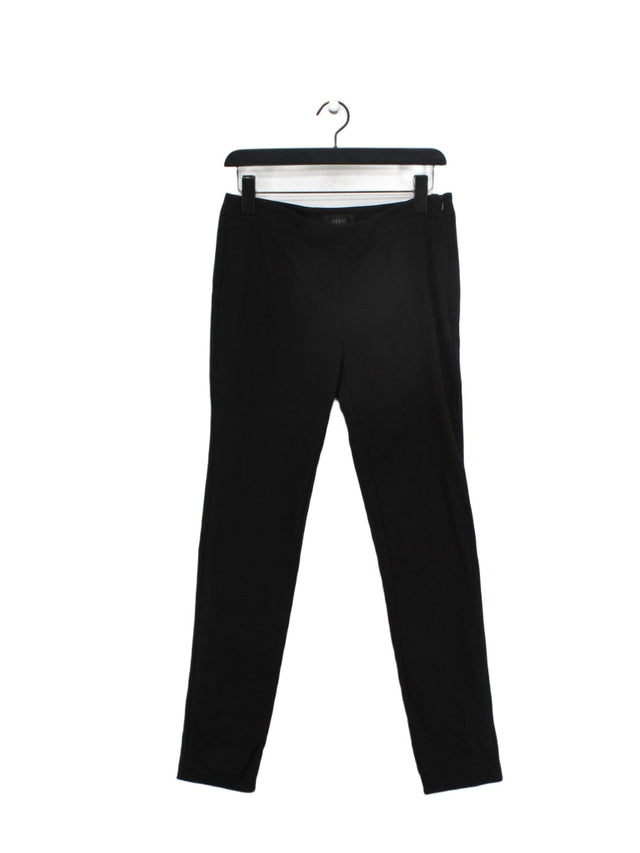 Coast Women's Trousers UK 12 Black Cotton with Acrylic, Polyester