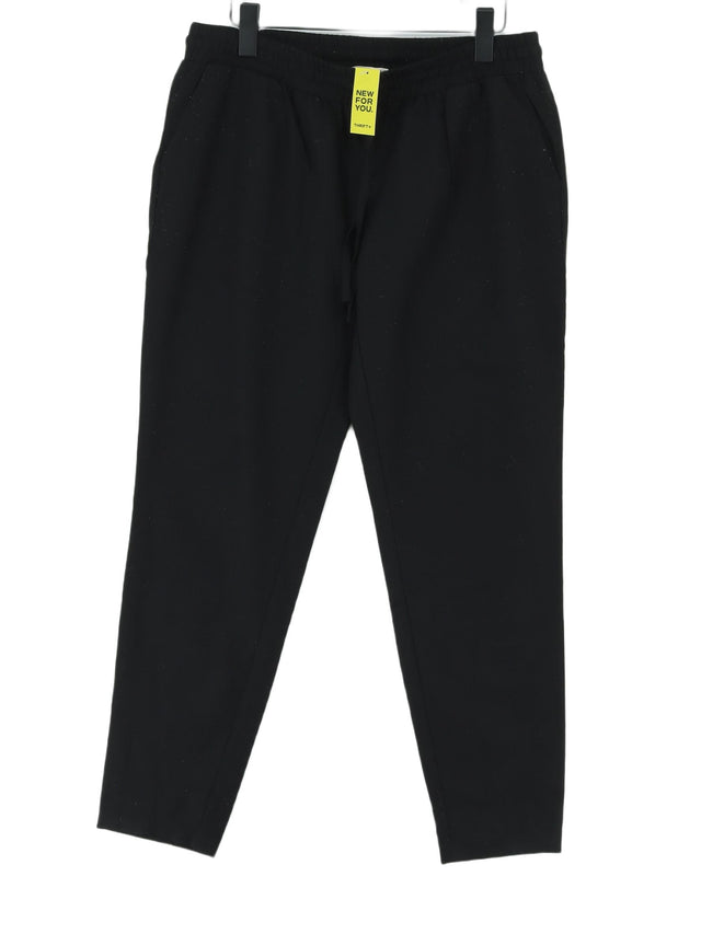 Hush Women's Suit Trousers S Black Wool with Polyester