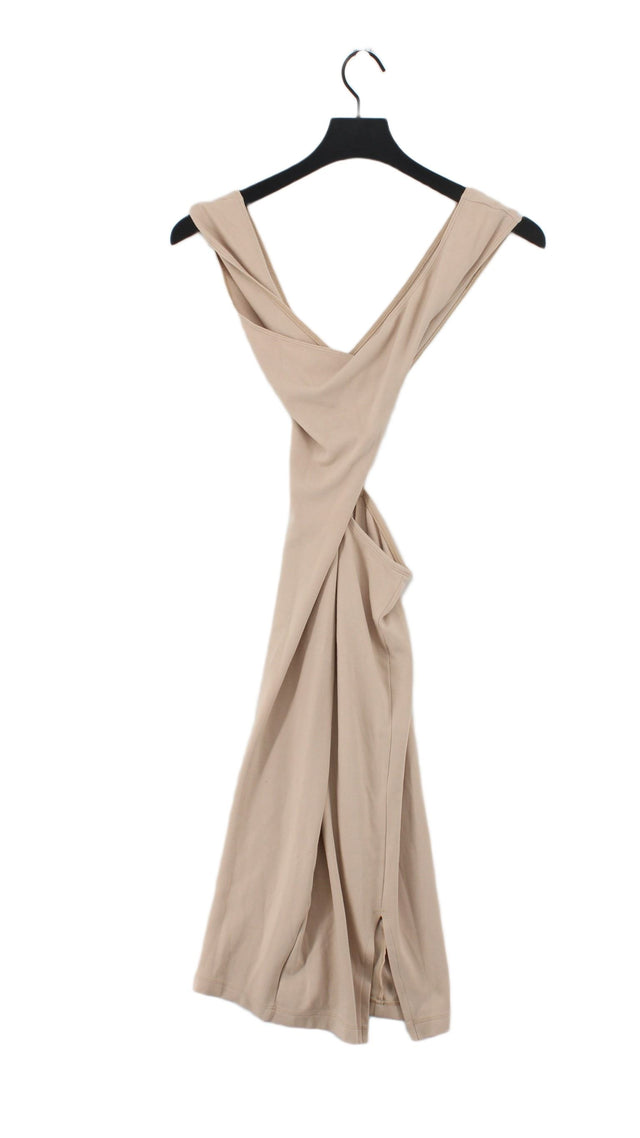 American Apparel Women's Midi Dress S Brown Rayon with Viscose