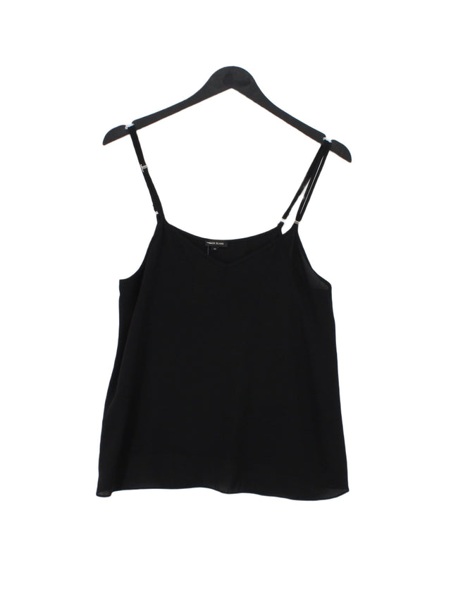 River Island Women's T-Shirt UK 10 Black 100% Polyester
