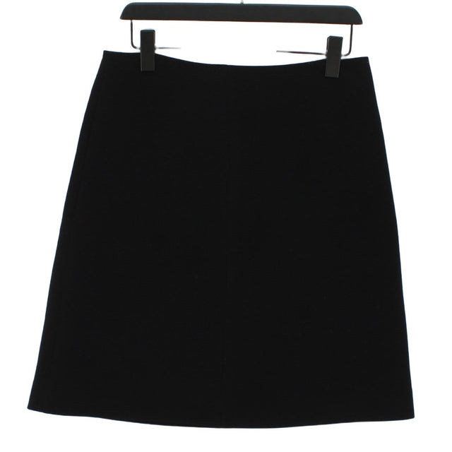 Tara Jarmon Women's Midi Skirt UK 12 Black Polyester with Other, Viscose