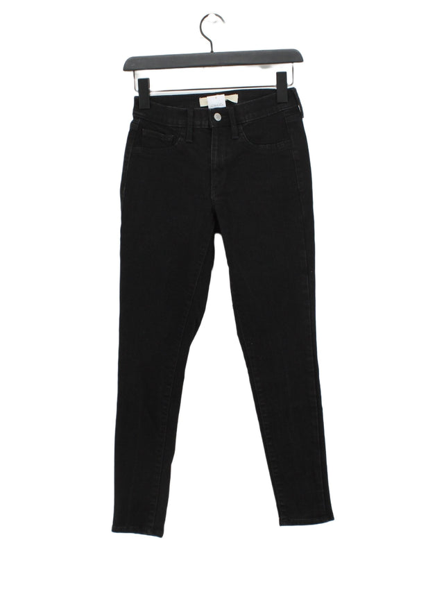 Gap Women's Jeans W 26 in Black Cotton with Elastane, Polyester, Silk