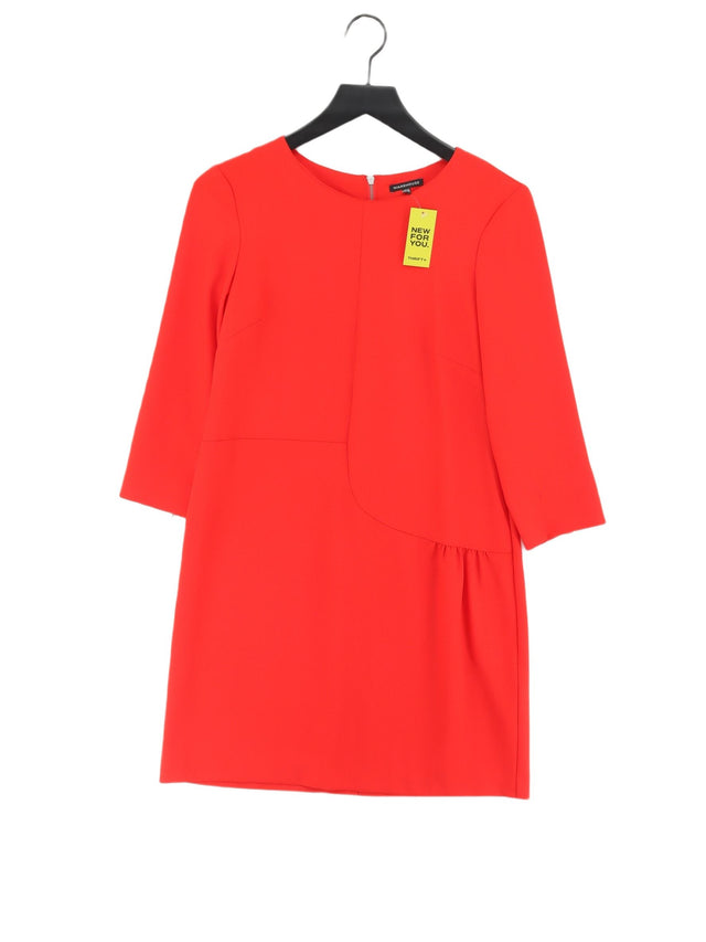 Warehouse Women's Midi Dress UK 10 Red 100% Polyester