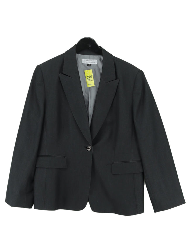 Tahari Women's Blazer UK 18 Grey Polyester with Rayon, Spandex