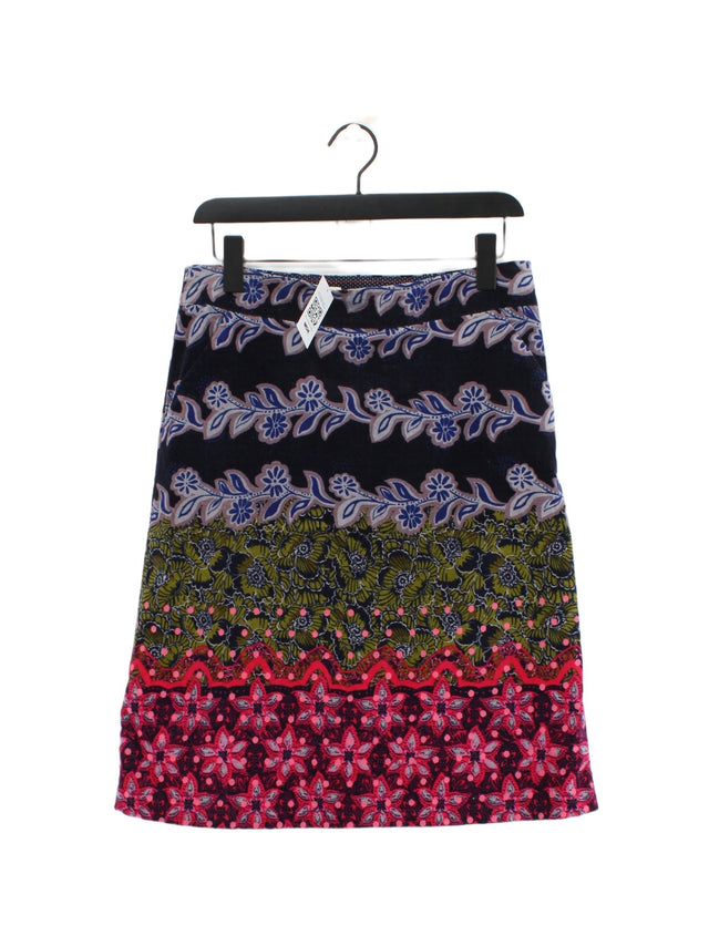 White Stuff Women's Midi Skirt UK 10 Multi Cotton with Elastane