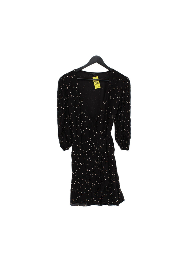 AllSaints Women's Midi Dress UK 8 Black 100% Viscose