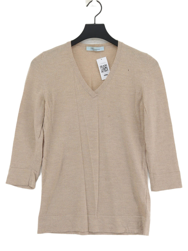 Blumarine Women's Jumper S Tan 100% Wool