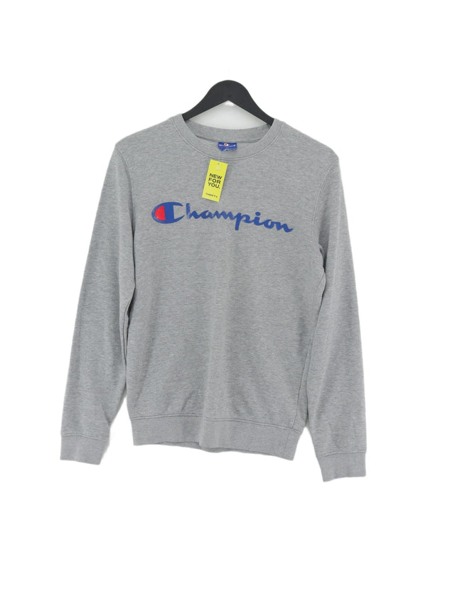 Champion Men's Jumper XS Grey Cotton with Polyester, Viscose