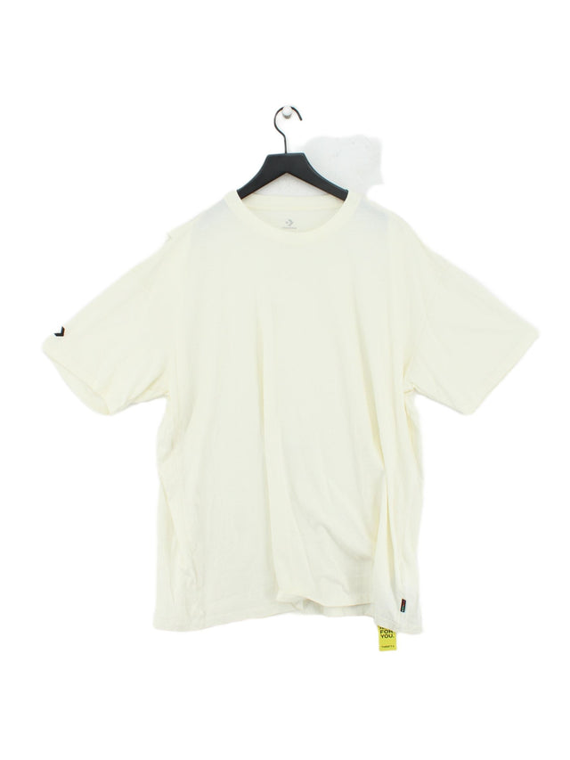 Converse Men's T-Shirt Chest: 56 in Cream 100% Cotton