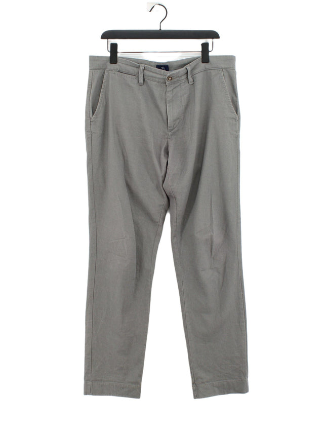 Harmont & Blaine Men's Trousers W 37 in Grey Cotton with Spandex