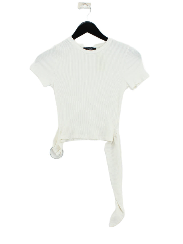 Bershka Women's T-Shirt S White 100% Other
