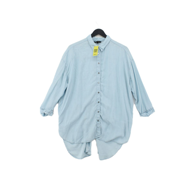 River Island Women's Shirt UK 12 Blue 100% Lyocell Modal